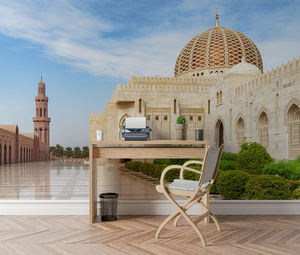 Papel Tapiz 3D de Mezquita Árabe, Paisaje de Arquitectura Islámica de Omán, Mural para Sala de Estar, Papel Tapiz Autoadhesivo Cultural - Product Image 5