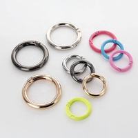 Collier de chien porte-clés poussoir porte anneaux à ressort rond ressort anneau fermoir rouleau boucles en métal pour sac sangle Clip boucle