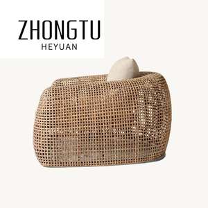 أثاث فناء فاخر من الراتان البلاستيكي للأماكن الخارجية في الهواء الطلق ، أثاث فناء خارجي مقاوم للماء ، أريكة حديقة ، حمام سباحة ، كراسي للاستلقاء تحت أشعة الشمس - Product Image 3