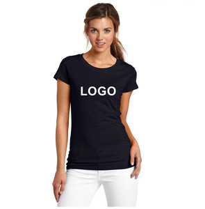 180gsm 100% Coton Logo Personnalisé Imprimé T-shirts vierges Vente en gros T-<span class=keywords><strong>shirt</strong></span> uni pour femmes - Product Image 1