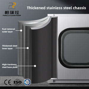 Automatic Lift Door Stainless Steel <strong>Pass</strong> <strong>Box</strong> New Condition Static Transfer Window with Interlock System for Lab - Product Image 5