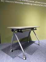 Table de conférence pliable réglable en métal portable Glory Merge avec roulettes, mobilier de bureau moderne pour usage commercial