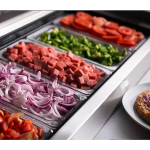 DUKERS Professional Stainless Steel Refrigeration ausrüstung sandwich pizza prep tisch