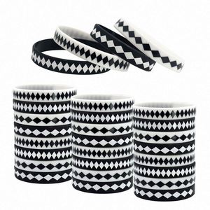 Pulsera de Silicona a Cuadros Blancos y Negros, Pulsera de Identificación para Conciertos, Festivales, Fiestas y Eventos - Product Image 6