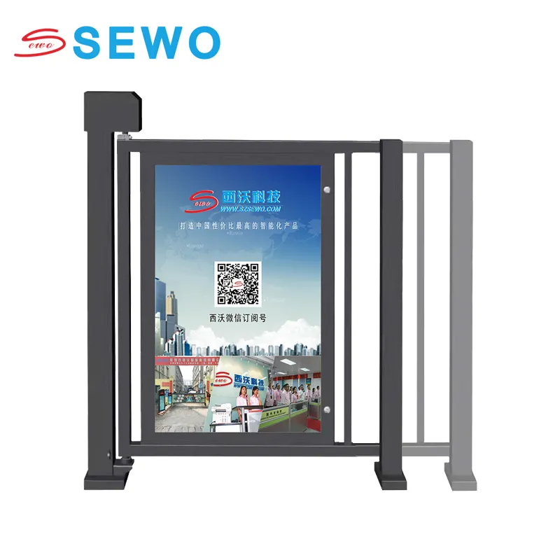 SEWO Advertising Automatic Residential Sliding Gate for Pedestrian Access Control Door Retractable Barrier Gates