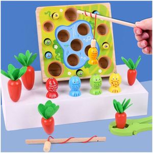 Juguete Educativo de Madera Montessori de Alta Calidad, Juego de Pesca Multifuncional con Dibujos Animados, para Entrenar la Memoria - Product Image 5