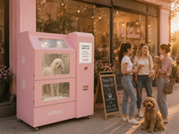 Kiosque de lavage pour animaux de compagnie en libre-service, entièrement automatique, avec sécheuse, fonctionnant à monnayeur, station de toilettage extérieure