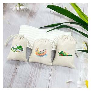 Wholesale Customized logo Jewelry <b>Bag</b> Cotton Canvas Jewelry Pouch <b>Small</b> Cotton Pouch - Product Image 1
