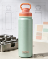 Mug de voyage isotherme à double paroi en acier inoxydable 304, 22 oz/24 oz, design moderne et minimaliste, isolation thermique de 12 à 24 heures pour l'extérieur
