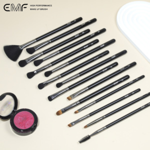 Juego de Brochas de Maquillaje Profesionales Negras EMF, 15/18 Piezas, Marca Privada, Venta al por Mayor, Brochas para Difuminar Maquillaje, Belleza para Mujeres - Product Image 4