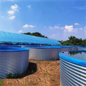 Tanque de Cultivo de Peces de Plástico de Fábrica China, Fácil de Instalar, con Material Engrosado y Buena Estabilidad, Lámina Galvanizada Circular - Product Image 1