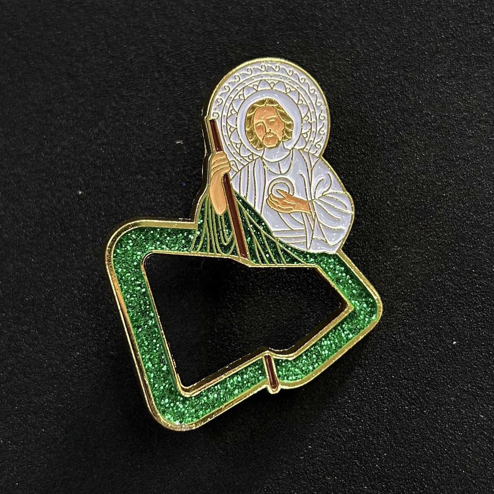 Wholesale Sam Judas pin God Protection Custom Enamel Hat Pin Mexican Hat Pins