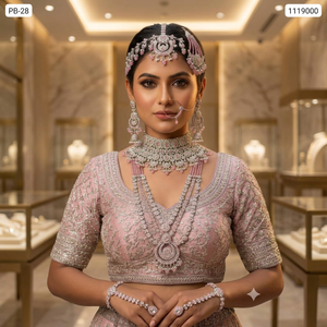 Elegant High Quality Brass Bridal Engagement Wedding Anniversary Party Gift Ethnic Fashion Rhodium Plated Zircon Jewelry <b>Set</b> - Product Image 2