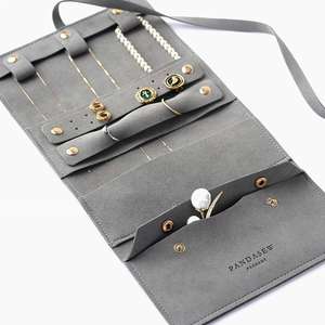 Manufacturer Well Made Ollapsible <b>Jewelry</b> Roll Customized Logo Simple <b>Jewelry</b> Volume for Travel - Product Image 5