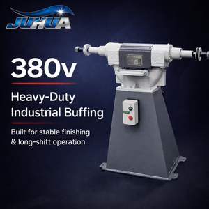 آلة تلميع عمودية من JUHUA بذراع ثابت وعجلة مطاطية ومكونات محرك أساسية لتلميع المعادن - Product Image 1