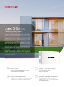 Goodwe LX D5.0-10 5kWh haute tension LiFePO4 batterie IP66 nominale pour Lynx Home série D système solaire 5kW sortie compacte - Product Image 4