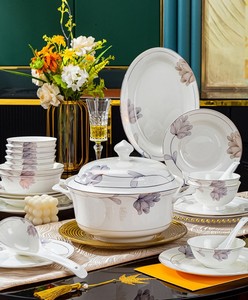 2025 jingdezhen xương sứ Bộ đồ ăn Bộ đồ ăn Bộ Mới Phong cách Trung Quốc bộ - Product Image 3
