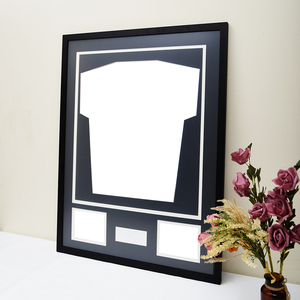 60X80cm Wholesale All Size Nice White Gold Hot Selling Metal Aluminum <strong>Jersey</strong> Shirt Photo Picture <strong>Frame</strong> - Product Image 1