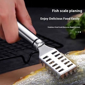 Outil de cuisine Outils de cuisine en acier inoxydable Détartreur à poisson Extracteur de peau Grattoir à écailles en métal pour <span class=keywords><strong>la</strong></span> cuisine - Product Image 4