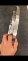 Vitre de visualisation sous vide en acier inoxydable poli, connexion à bride forgée ISOF63-ISOF250