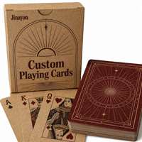 Jeu de cartes personnalisé en papier kraft, jeu de poker, cadeau personnalisé pour les événements
