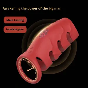 ของเล่นทางเพศแบบสั่นพร้อมรีโมทคอนโทรลสำหรับผู้ชาย ช่วยชะลอการหลั่ง ทำจากซิลิโคนนุ่ม พร้อมห่วงรัดองคชาตสำหรับคู่รัก - Product Image 2