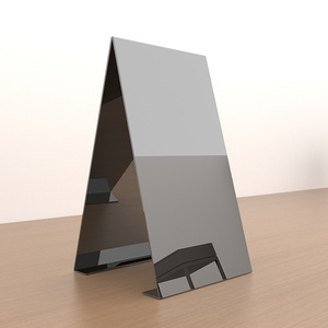 Panneau <span class=keywords><strong>en</strong></span> acier inoxydable à cadre Panneau de <span class=keywords><strong>trottoir</strong></span> debout pliable brossé à miroir personnalisé pour magasin avant - Product Image 3