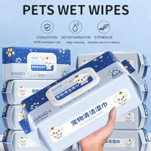 Toallitas de Limpieza para Mascotas, 80 Unidades, Gran Capacidad, Sin Enjuague, Eliminador de Manchas de Lágrimas, Toallitas Desechables Portátiles para el Hogar - Product Image 4