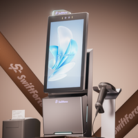 Machine libre-service à écran tactile de 15.6 pouces Fabricant de terminaux de paiement de bureau pour restaurants Kiosque de commande libre-service pour points de vente