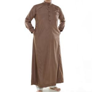 Populaire en Angleterre, caftan en coton de couleur rouge grenat pour hommes, jilbab, thobe/<span class=keywords><strong>khaleeji</strong></span> thobe, caftan arabe - Product Image 3