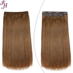 Extensiones de Cabello Humano con Clip FH One Piece, Coloridas # Extensiones de Cabello con Clip de 8 y 24 Pulgadas, Cabello Natural con Cutícula Alineada - Product Image 1