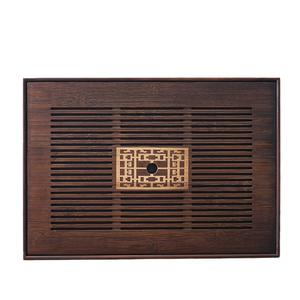 Plateaux à thé en bambou et en bois en gros, petites tables à thé avec réservoir d'eau, petites tables à thé domestiques, plateaux simples, pour infusion à sec - Product Image 6