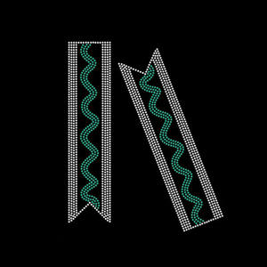 Correctif personnalisé fer sur paillettes AB cristal Cheerleading <span class=keywords><strong>cheveux</strong></span> arcs bande Motif Design Bling Cheer arc bande <span class=keywords><strong>strass</strong></span> transfert - Product Image 1