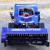 Tondeuse débroussailleuse à fléaux télécommandée automotrice diesel 4 temps AWY-800S/1000S/1200S pour pentes et terrains en pente