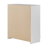 Commode blanche en bois à 5 tiroirs, meuble de rangement vertical pour chambre à coucher, commode haute pour salon