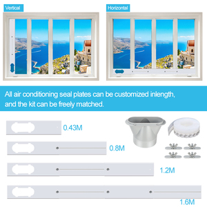 <span class=keywords><strong>Kit</strong></span> de ventilation de fenêtre pour climatiseur en gros, 4 pièces, plaque d'étanchéité de fenêtre réglable à bouche plate pour climatiseur mobile - Product Image 5