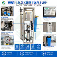 Système d'osmose inverse économique 250 LPH (0,25 T/H) en acier inoxydable pour la production de petites quantités d'eau en bouteille pour les startups