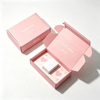 Boîte d'expédition personnalisée en papier recyclé pour ensemble cosmétique avec insert de protection pour l'expédition et l'emballage de vente au détail