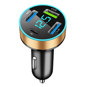<span class=keywords><strong>Cargador</strong></span> de coche USB de 66W con 4-5 puertos Pantalla digital LED de carga rápida QC3.0 Pd 20W Tipo C <span class=keywords><strong>Cargador</strong></span> de teléfono móvil - Product Image 2