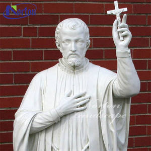 Norton Factory Stone Carving Religious Figure Statue White Marble St Francis <strong>Xavier</strong> Statue Sculpture - Product Image 6