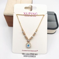 Collier pendentif à chaîne à maillons en alliage de cuivre plaqué or avec CZ synthétique, nouveau design, pour femmes, vente en gros de bijoux XUPING
