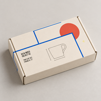 Boîtes d'expédition en carton ondulé personnalisées, écologiques et réutilisables pour l'emballage de coffrets cadeaux de tasses à espresso en céramique faites à la main