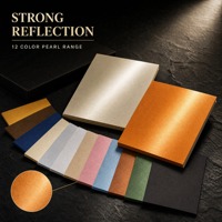 Papier spécial nacré plat multicolore, finition lisse, recyclable haut de gamme pour étiquettes de sacs cadeaux, emballages de luxe, fabrication de cartes