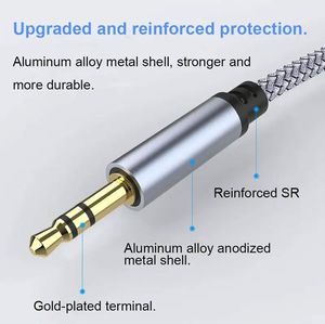 Premium Aux <b>Cable</b> Gold Plated 3.5mm Male to Male Stereo Audio Jack <b>Cable</b> 3.5mm to Type C <b>Cable</b> for Phone 15 16 - Product Image 4