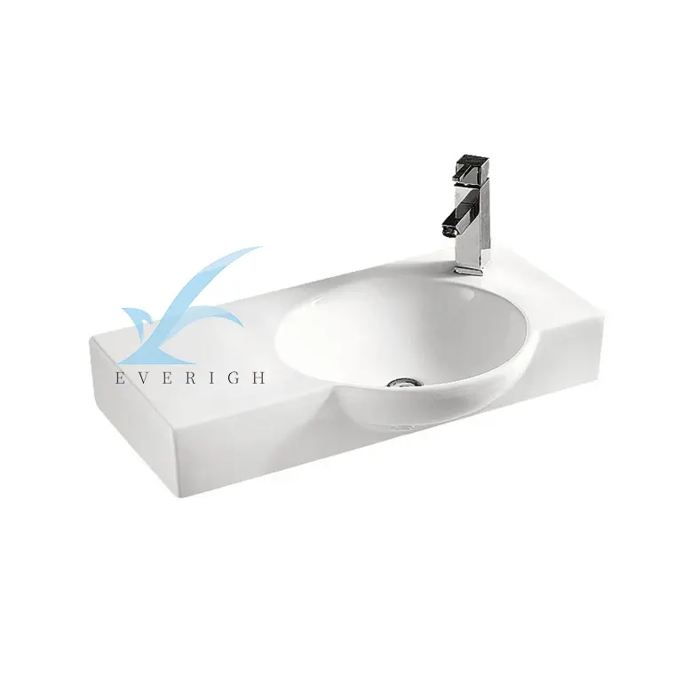 Modern Design Ceramic Water Basin Sink Top Quality White Bathroom Sanitary Ware Basin