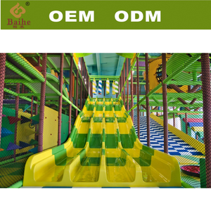 BAIHE grande aire de jeux intérieure thème forêt centre sportif intérieur avec Naughty Castle Slide Ball Pit Ball - Product Image 6