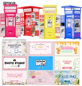 Jlj วินเทจเกมหยอดเหรียญภาษาอังกฤษเครื่องเซลฟี่ตู้ถ่ายรูปหนังสือพิมพ์โลหะแบบกำหนดเอง - Product Image 3