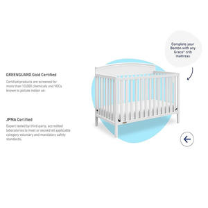 Cuna Convertible Ecológica Personalizada, Cuna de Madera Multifuncional para Bebé Recién Nacido, Cuna de Madera con Protector - Product Image 3