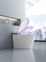Vente directe en usine de luxe, nouveau design, articles sanitaires en céramique, couvercle rabattable automatique, cuvette de siège de toilette intelligente pour wc