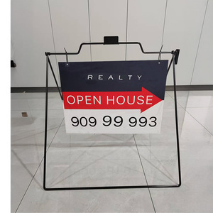 Metal Estate Sign a Frame Real <strong>Post</strong> Stand Framed Advertising Board <strong>Holder</strong> a Sign Rack - Product Image 3